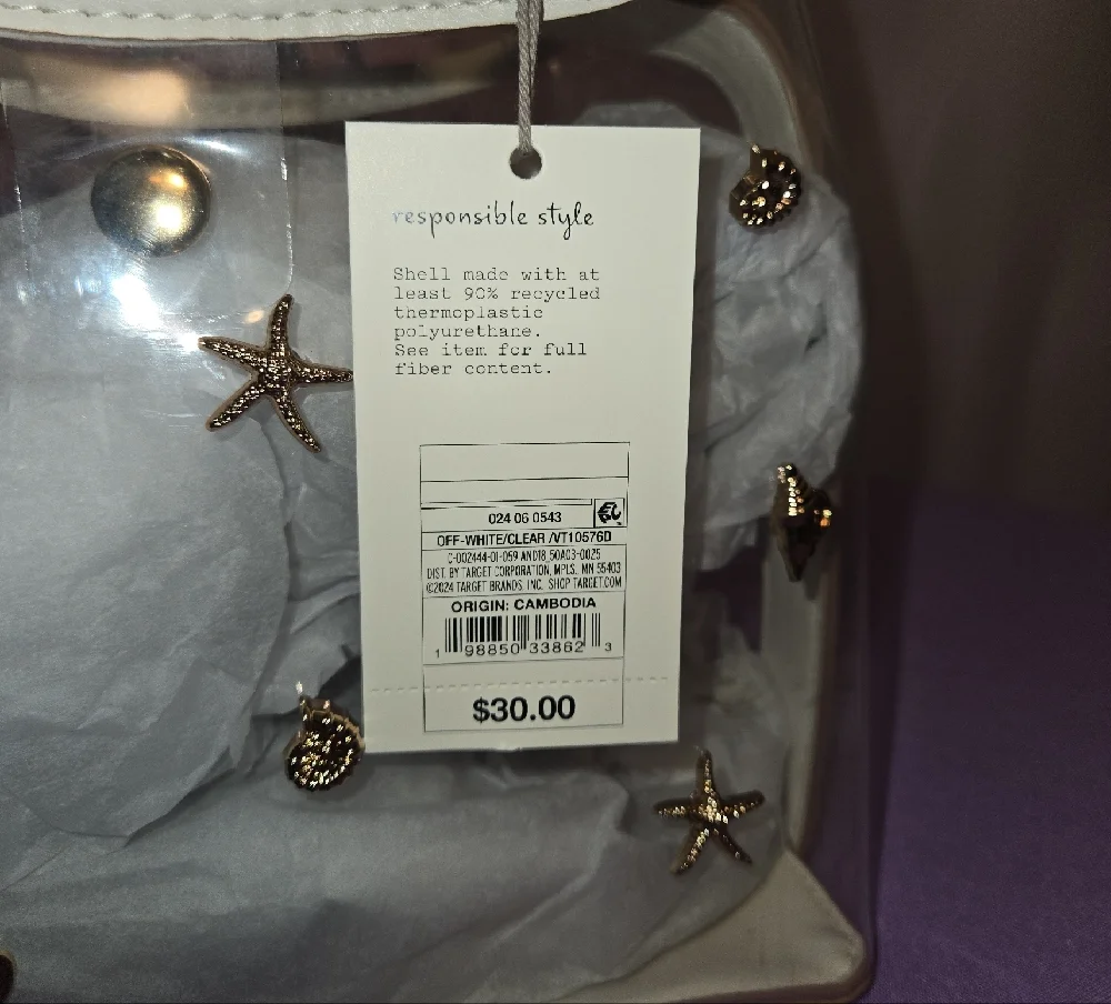 A New Day Clear Mini Bag with Gold Star Accents - Picture 2 of 5